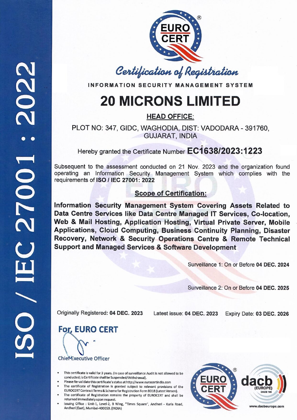 ISO/IEC 27001:2022 — Information Security